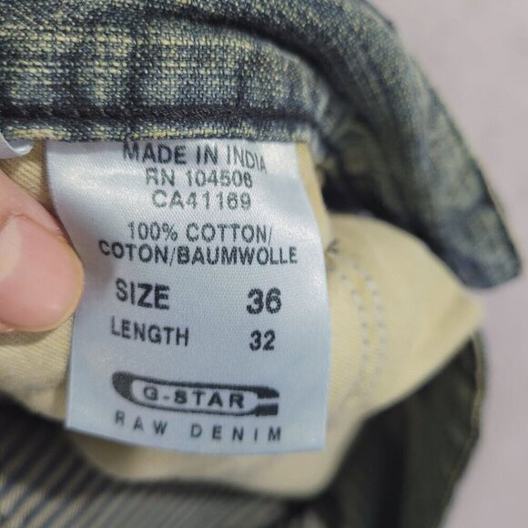 G-Star Mens 36x32 Low Loose Duty Carpenter Relaxed Jeans Blue Distressed - Picture 5 of 12